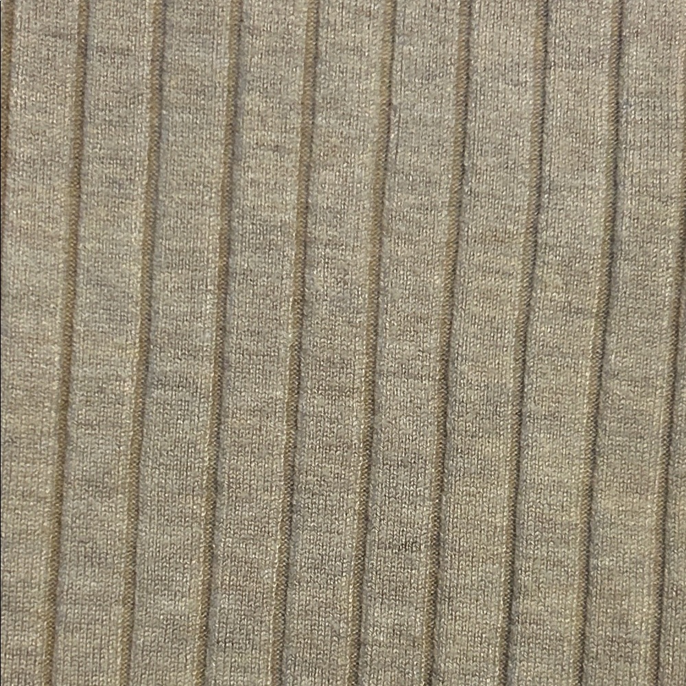 Beige Ribbed Short Sleeve Top perfect for business casual/casual - Picture 5 of 5